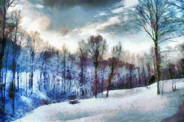 Январь картины художников