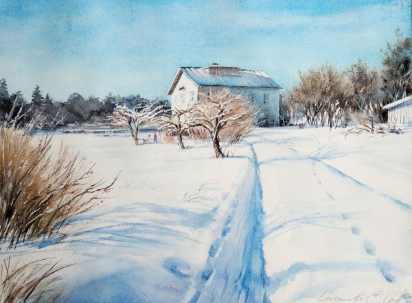 Картина январь