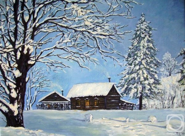 Январь живопись