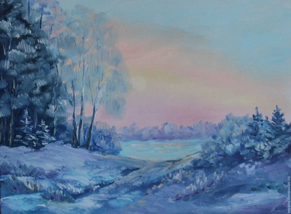 Картина январь пейзаж