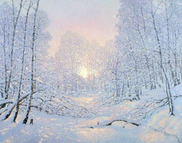 Художник Владимир Крылов зимний лес