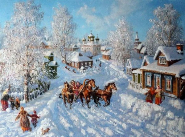 Художник Владимир Жданов зима