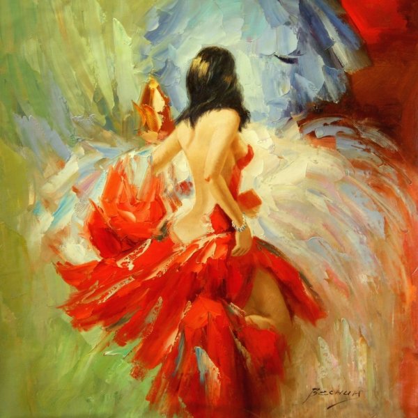 Танцовщица маслом