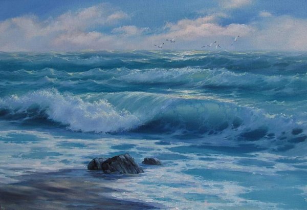 Токарь Гарагатая Наталья современный художник-маринист