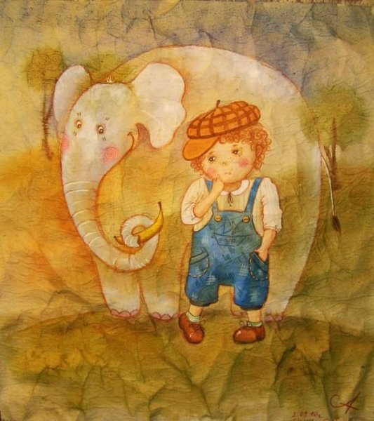 Морской пейзаж с людьми