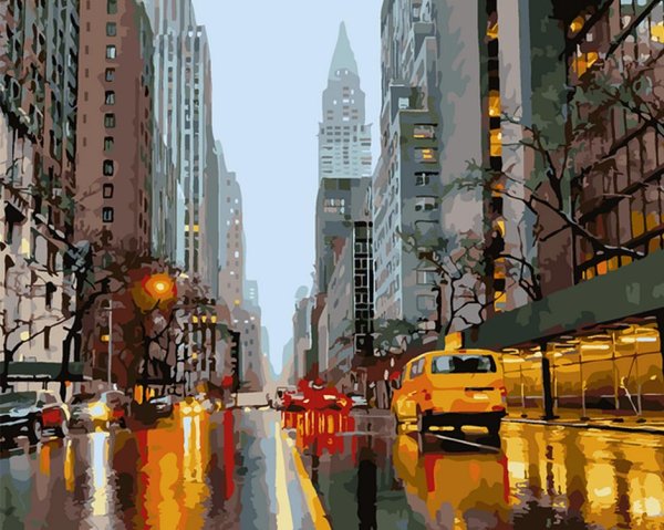 Нью Йорк Бруклинский мост масло