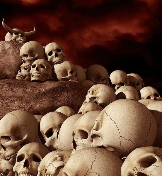 Картина кучу черепов