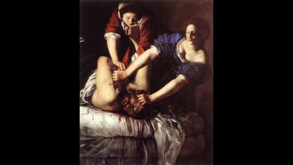 Юдифь обезглавливающая Олоферна Караваджо