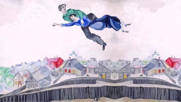 Марк Шагал над Витебском 1914