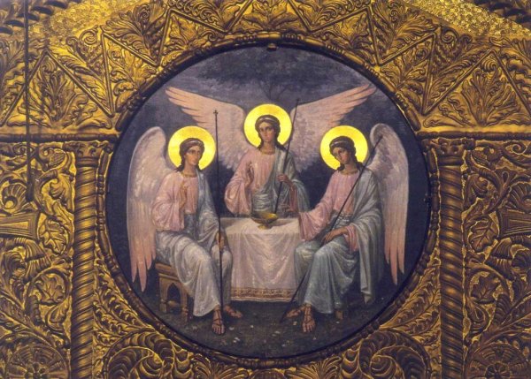 Святая Троица Предвечный совет икона