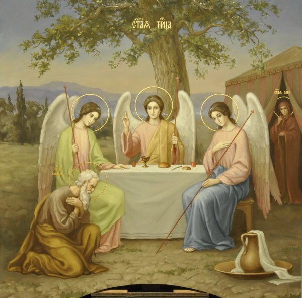 Икона явление Святой Троицы Аврааму