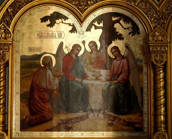 Икона явление Святой Троицы Аврааму