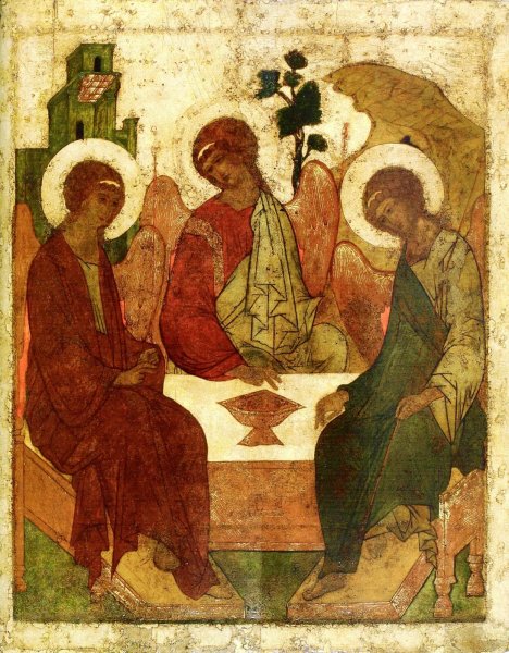 Икона явление Святой Троицы Александру Свирскому