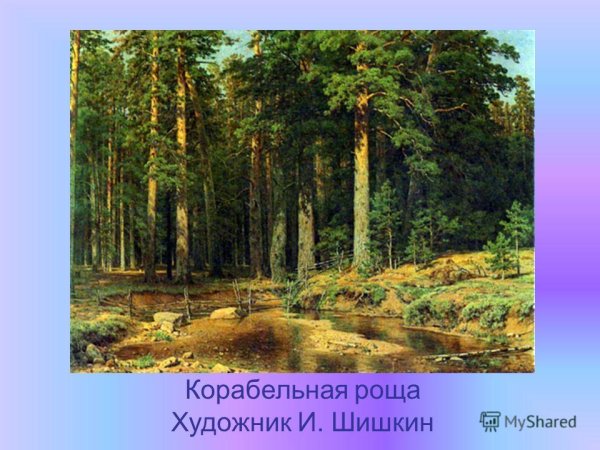 Шишкин художник Корабельная роща