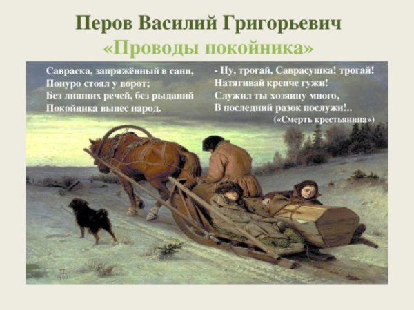 Василий Перов проводы покойника