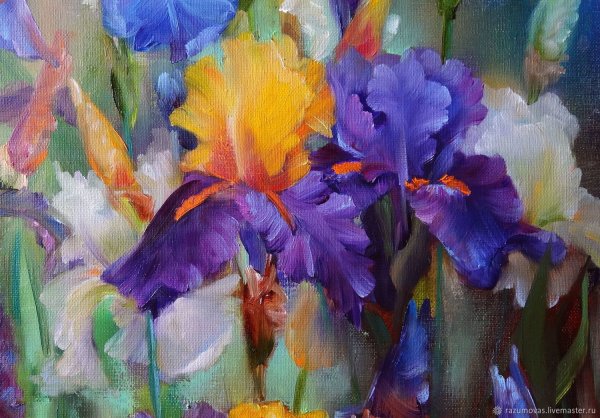 Ирисы акрилом