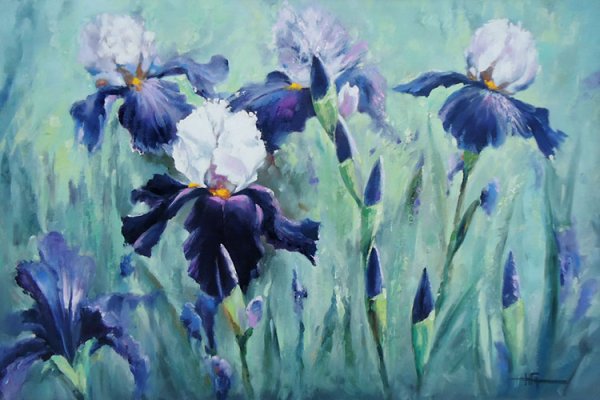 Вострикова Татьяна художница ирисы