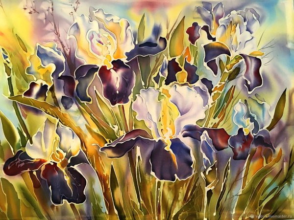 Василий Ярмин батик ирисы
