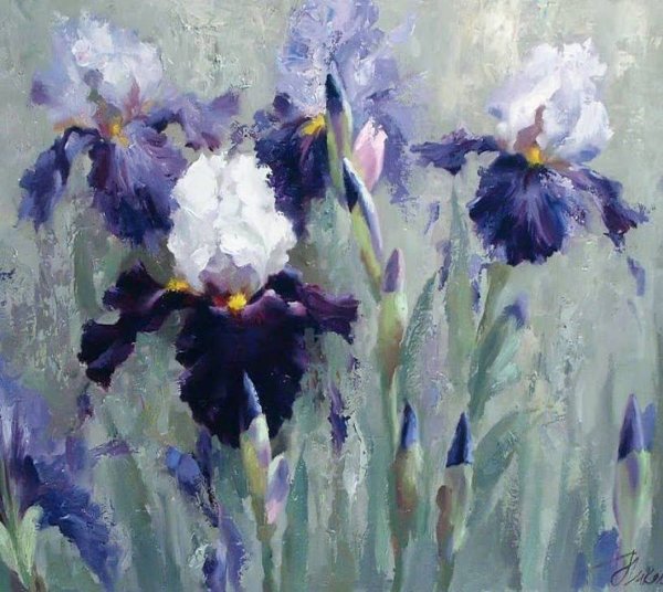 Клод Моне сиреневые ирисы