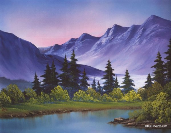 Живопись горы Боб Росс