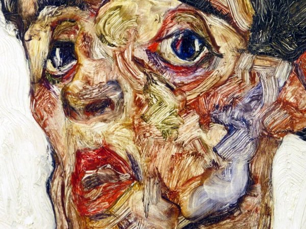 Эгон Шиле автопортрет в павлиньем жилете