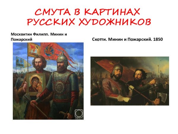 Картина Москвитин Минин и Пожарский
