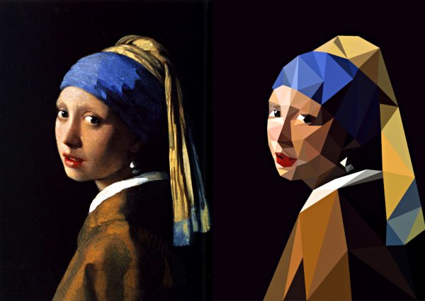 Ян Вермеер девушка с жемчужной серёжкой вектор