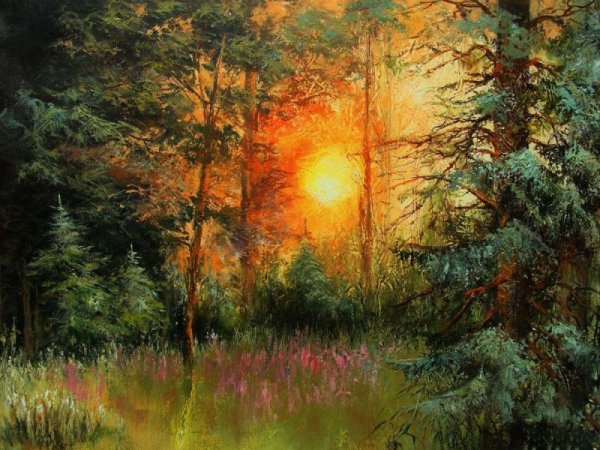 Картина Солнечный лес Андрея Бельчева