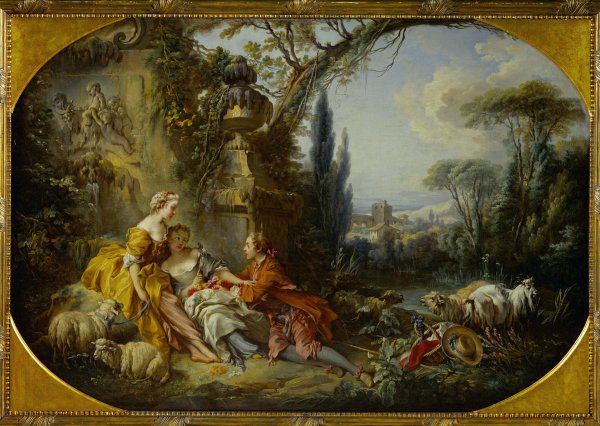 Леда и лебедь Франсуа Буше 1740