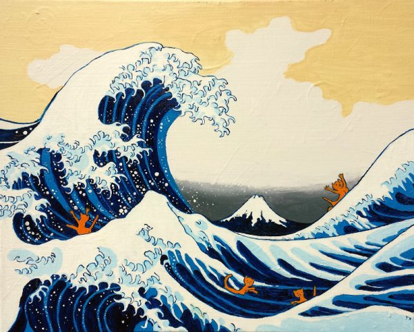 Кацусика Хокусай большая волна в Канагаве