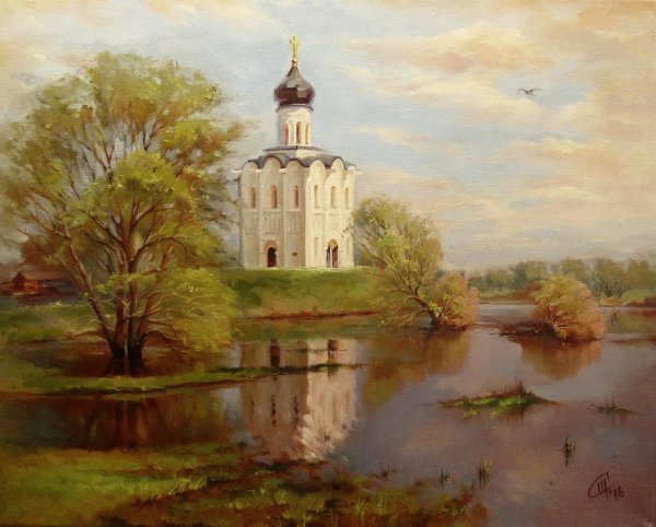 Картины Церковь Покрова на Нерли Баулин и Герасимов