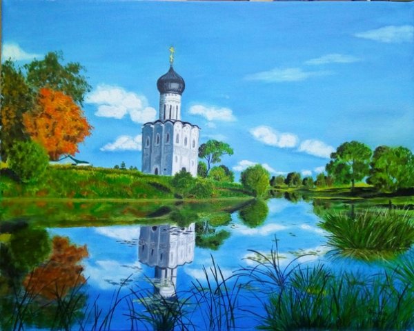 Храм Покрова на Нерли пейзаж