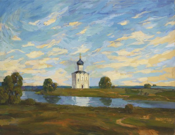 Кожин Церковь Покрова на Нерли картина
