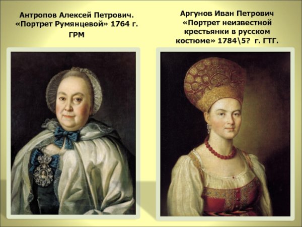 Алексей Антропов и Иван Аргунов портреты