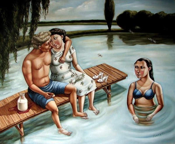 Владимир Жданов зима в деревне