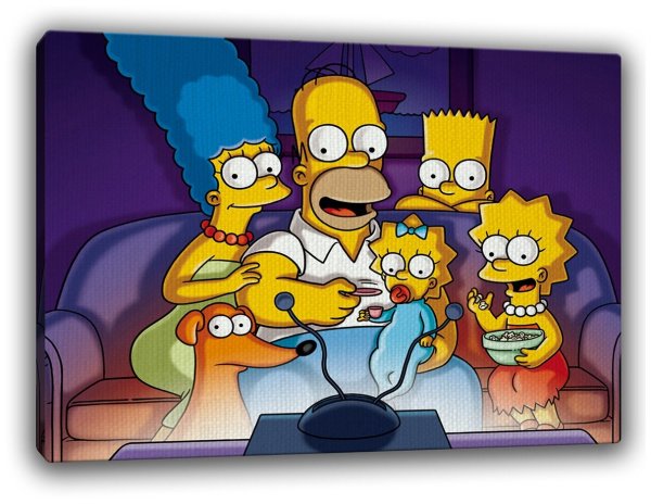 Симпсоны на холсте