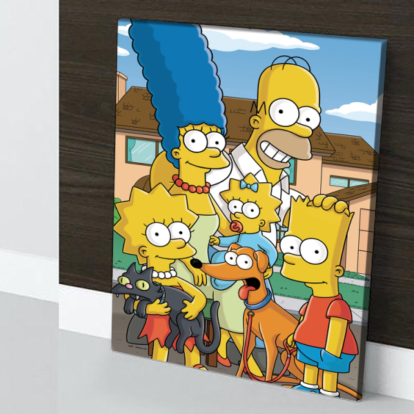 Симпсоны на холсте