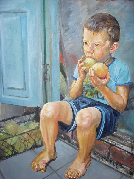 Петр Кончаловский Париж мальчик с яблоком