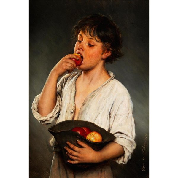 Отель Гранд Будапешт мальчик с яблоком