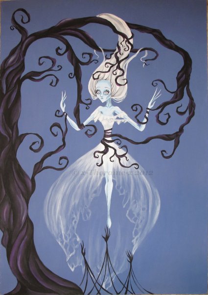 Тим Бертон дерево живопись