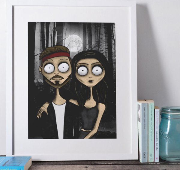 Портрет в стиле Тима Бертона