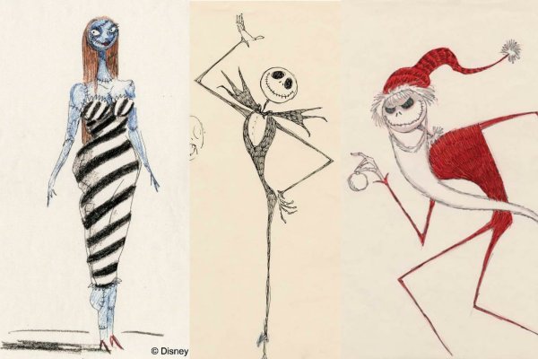 Рисунки Тима Бёртона новогодние