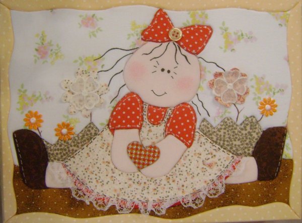 Объемная аппликация из ткани