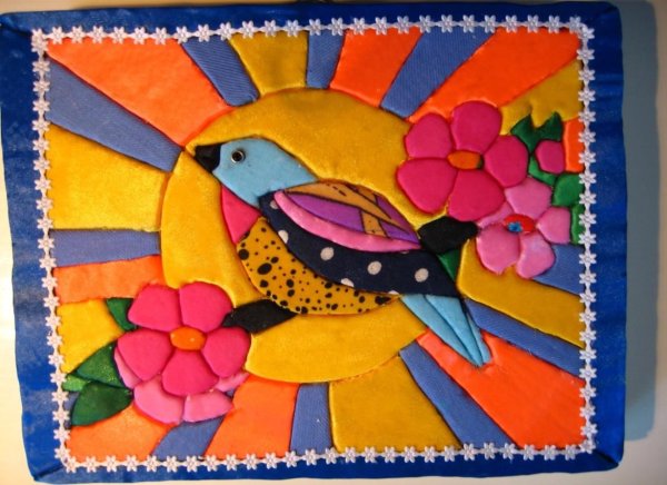 Панно техника кинусайга