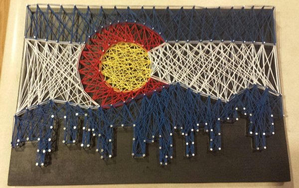 Картины из ниток и гвоздей