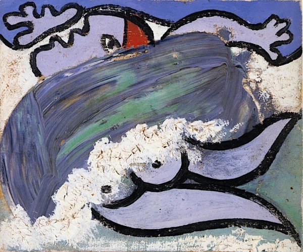 Пабло Пикассо две женщины бегущие по пляжу картина