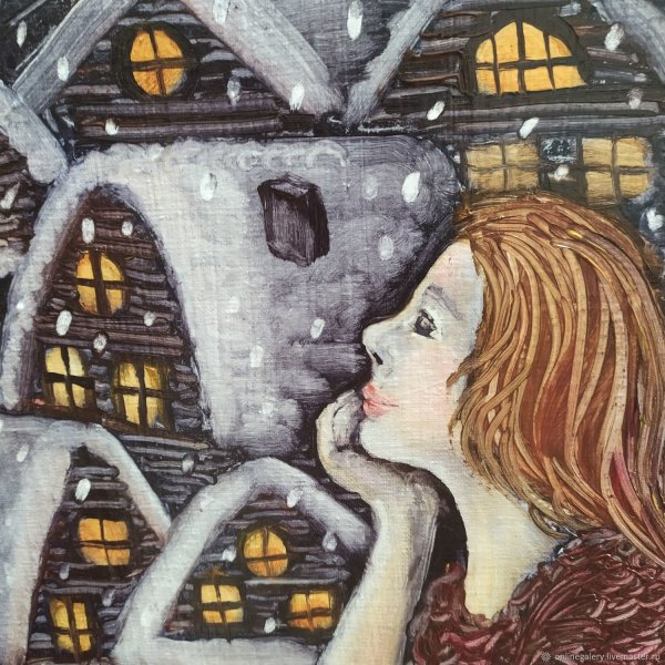 Зимние мечты живопись