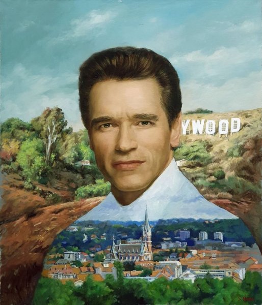 Никас Сафронов портрет Шварценеггера