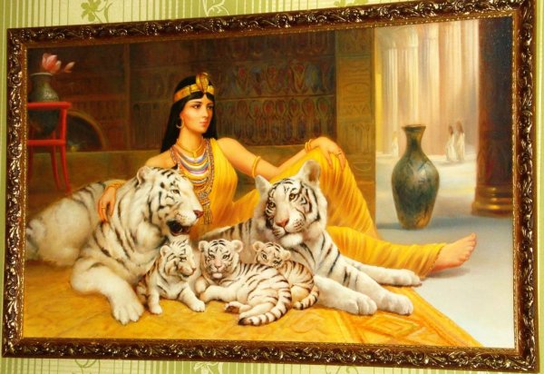 Картина "Клеопатра с альбиносами" 60х100 см