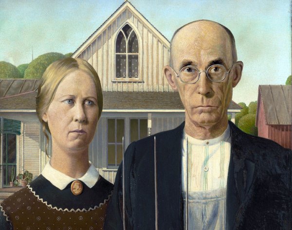 Грант Вуд портрет Нэнси